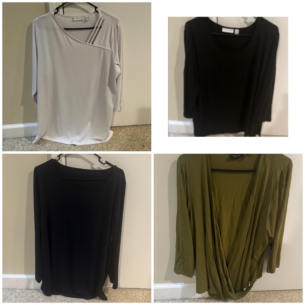 Susan Graver Black and White Blouse Collection